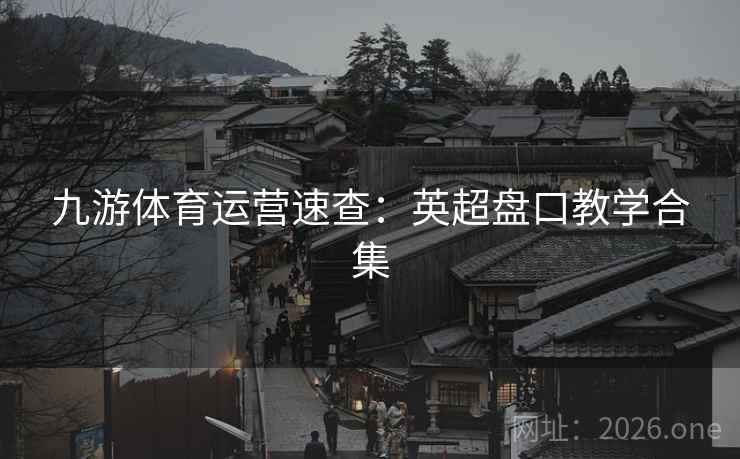 九游体育运营速查:英超盘口教学合集